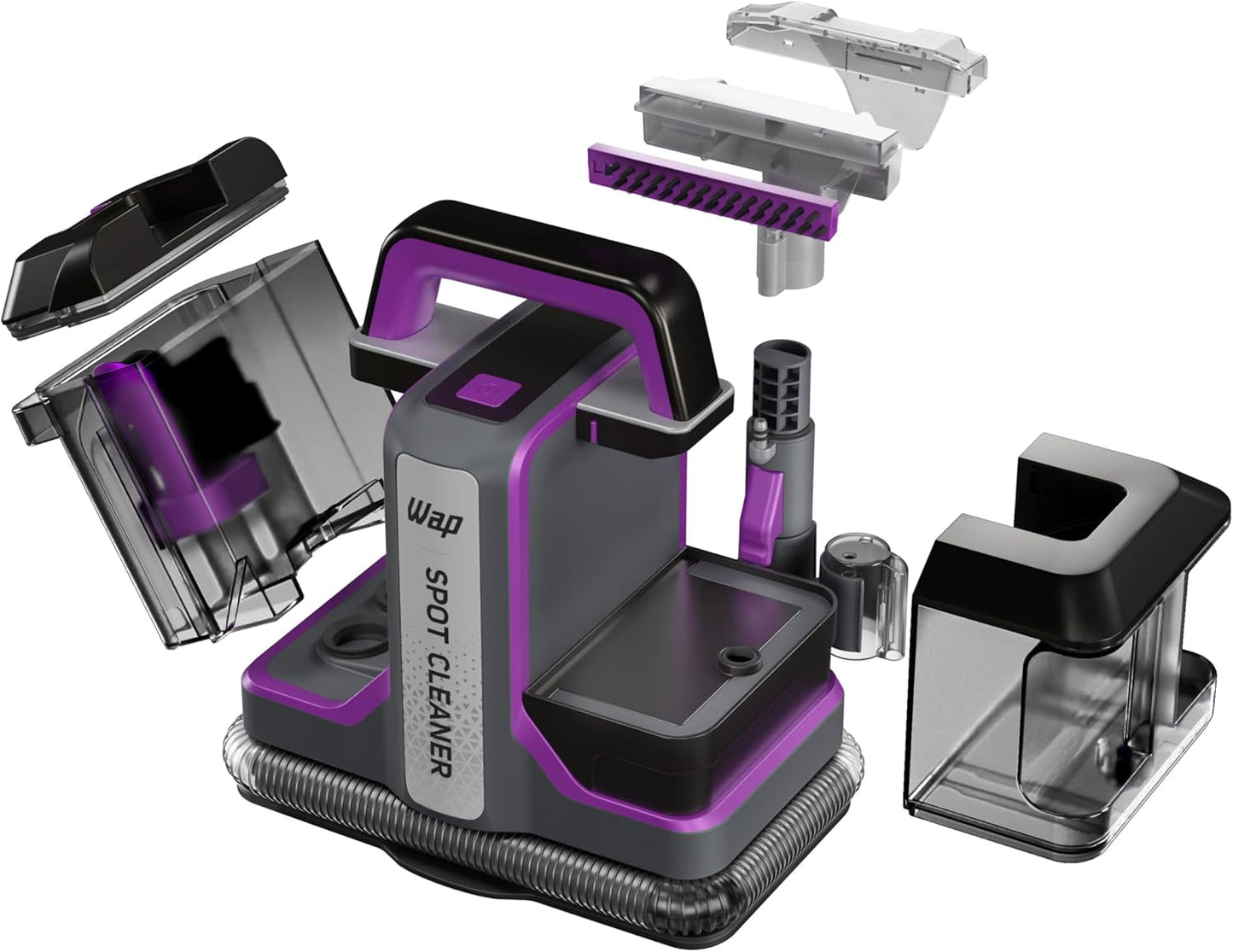 WAP Portable Extractor Spot Cleaner W3, 3-in-1, Spray, Scrub and Extract, with Self-Cleaning System